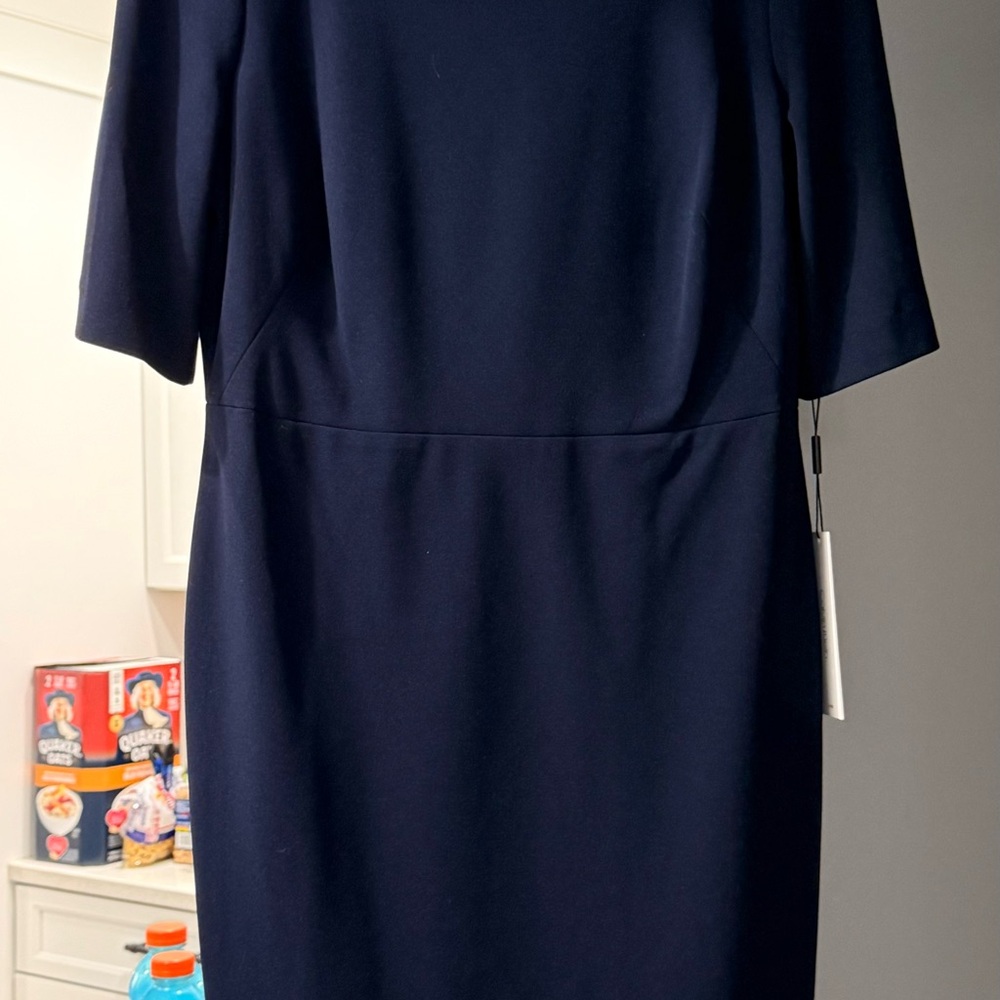 Calvin Klein Navy Midi Sheath Dress